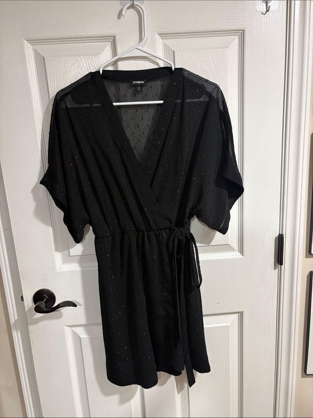 Express Black Wrap Midi Dress NWOT